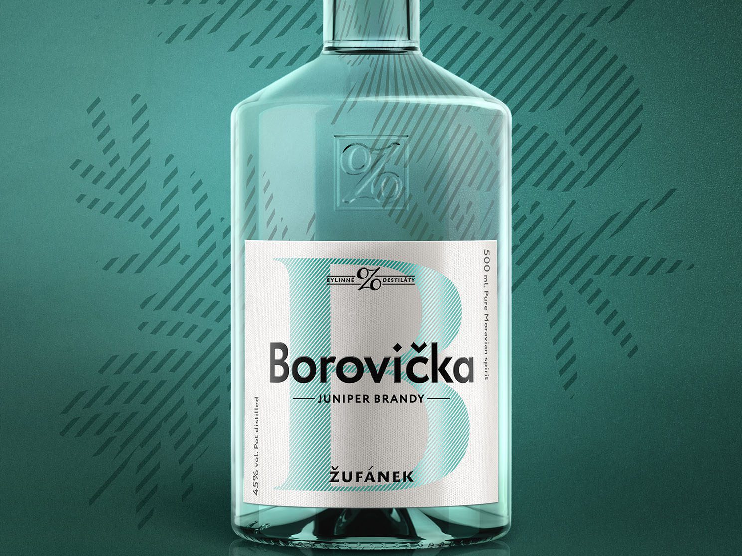 Borovička žufánek Destilát Z Modrého A červeného Jalovce